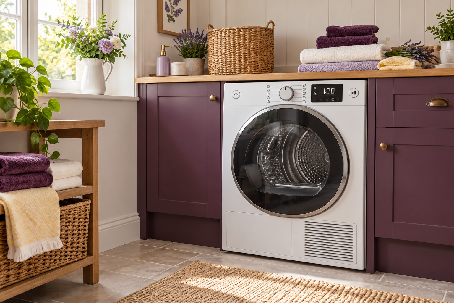 Original illustrative dryer appliance scene