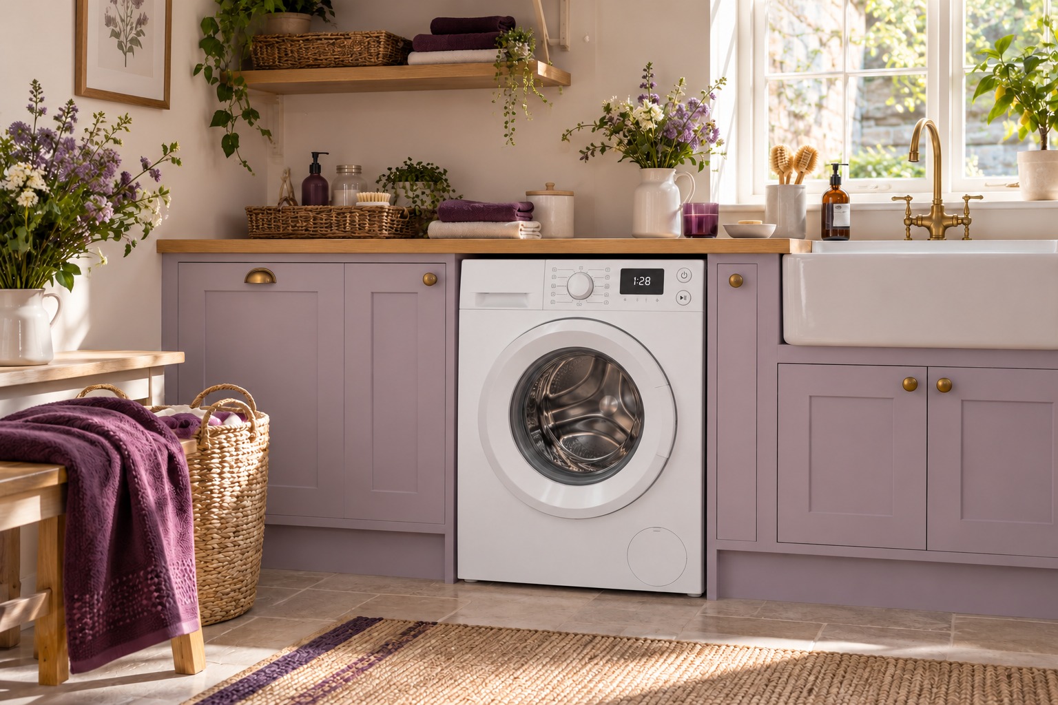 Original illustrative washing appliance scene